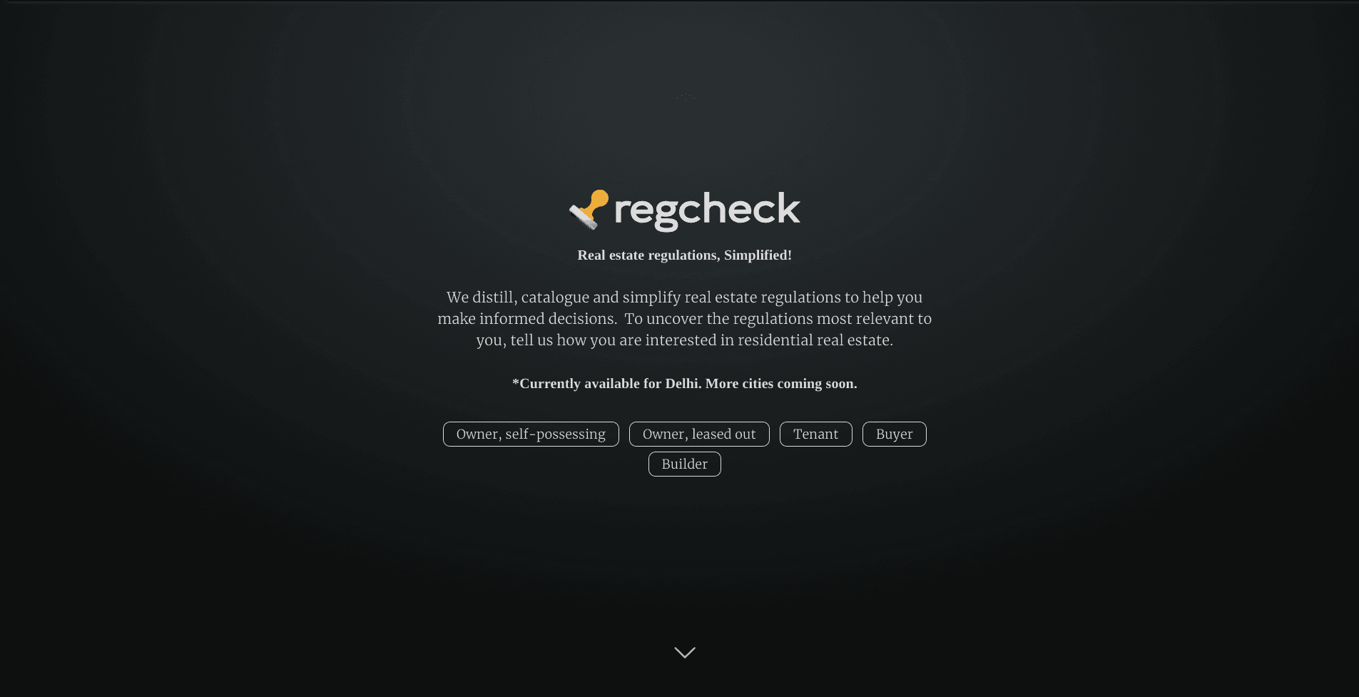 Regcheck interface screenshot